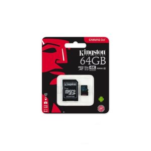 Carte micro SDXC 64go Kingston – 90R / 45W V30 + adaptateur sd